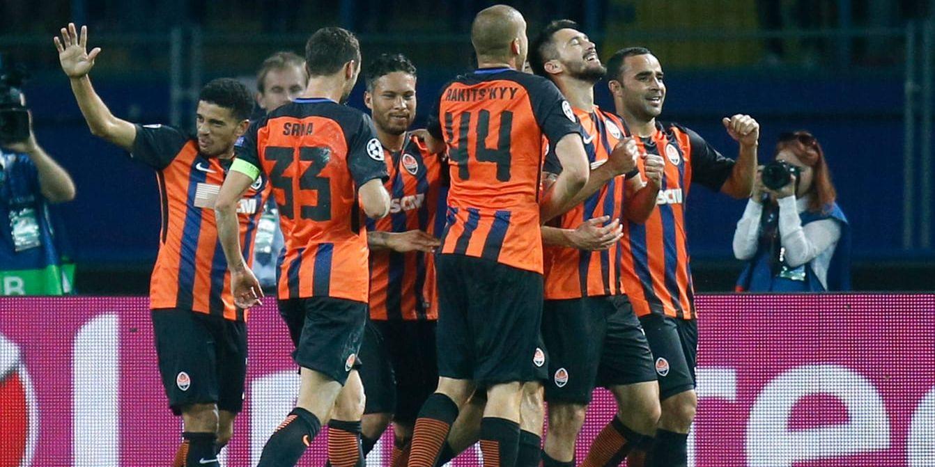 Sjachtar Donetsk spelar Champions League-match mot Feyenoord i kväll. Redan under dagen drabbade lagens supportrar samman i Charkiv. Arkivbild.