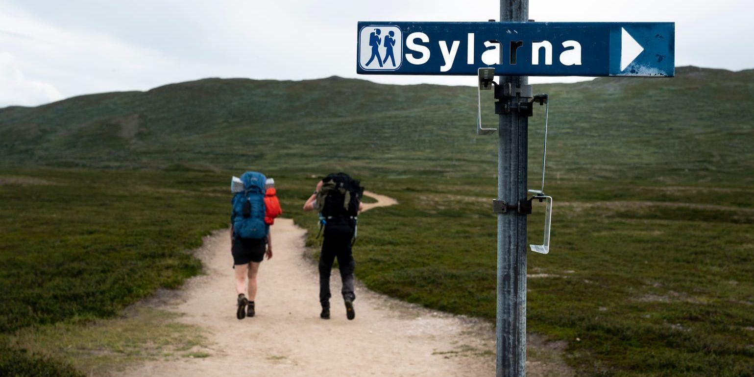 Fjällvandringsled mellan Storulvån och Blåhammaren i Jämtlandsfjällen. Arkivbild.